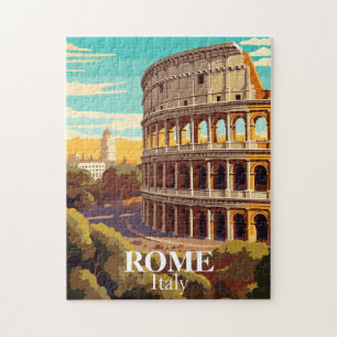 Rom Kolosseum Italien Reise Illustration Puzzle