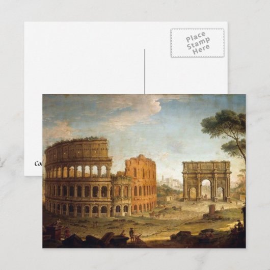 Rom Kolosseum Postkarte (Vorne/Hinten)
