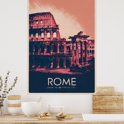 Rom - Kolosseum & Ruins Poster (Küche)