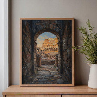 Rom Kolosseum Schatten Torbogen Kunst Leinwanddruck