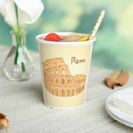 Rom Kolosseum Sketch Pappbecher
