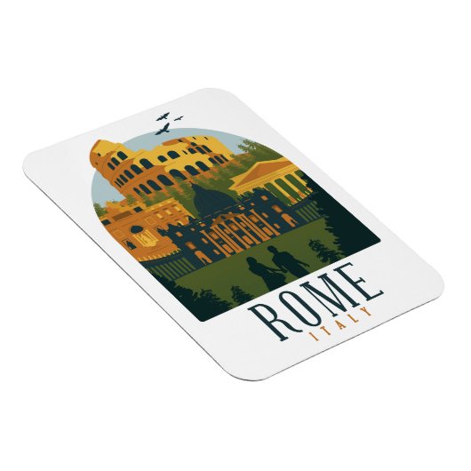 Rom Kolosseum Vintag Magnet (Rechte Seite)