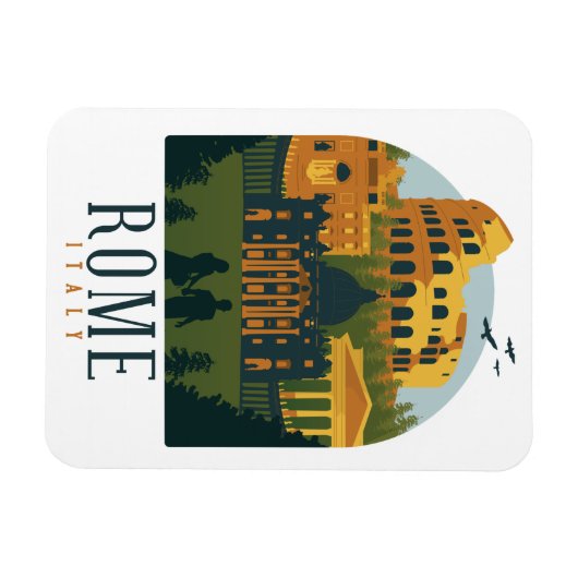 Rom Kolosseum Vintag Magnet (Horizontal)