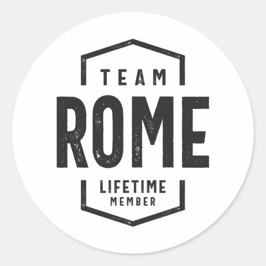 Rom Lifetime Personalisiert Name Rom Runder Aufkleber (Vorderseite)