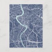 Rom Map Blue Postkarte (Vorderseite)