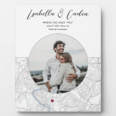 Rom Map Wedding Verlobung Foto Geschenk Vertikal Fotoplatte (Vorderseite)