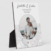 Rom Map Wedding Verlobung Foto Geschenk Vertikal Fotoplatte (Seite)