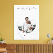 Rom Map Wedding Verlobung Foto Geschenk Vertikal Leinwanddruck (Insitu (Wohnzimmer))