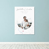 Rom Map Wedding Verlobung Foto Geschenk Vertikal Leinwanddruck (Insitu (Holzboden))