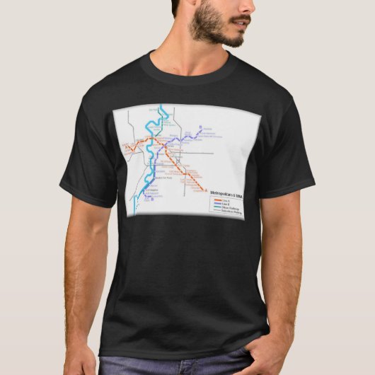 Rom-Metro-Karte T-Shirt (Vorderseite)