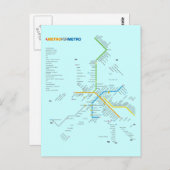 ROM METRO POSTKARTE (Vorne/Hinten)
