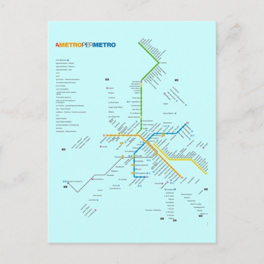 ROM METRO POSTKARTE (Vorderseite)