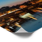 Rom mit Nachtplakat, St. Peter und Vatikanstadt Poster (Ecke)