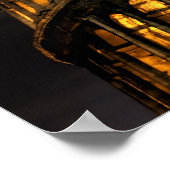 Rom - nachts beleuchtetes Kolosseum Poster (Ecke)