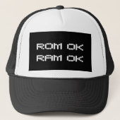 ROM OKAY RAM OKAY Retro Videogamers-Hut Truckerkappe (Vorderseite)