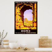 Rom, Par le train de luxe "Rome Express" Poster (Küche)