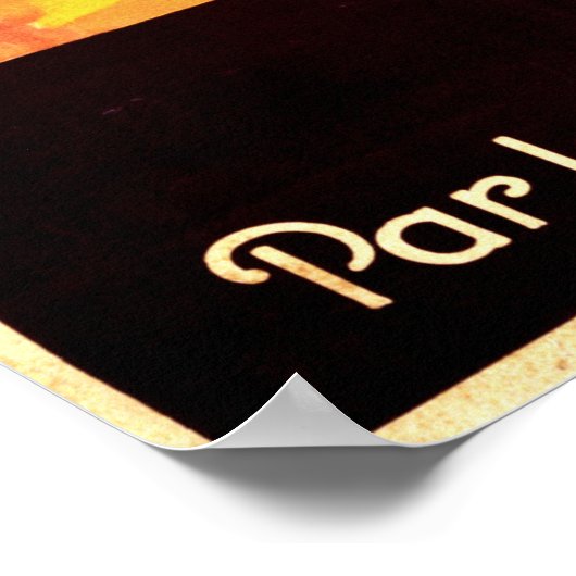 Rom, Par le train de luxe "Rome Express" Poster (Ecke)