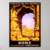 Rom, Par le train de luxe "Rome Express" Poster (Vorne)