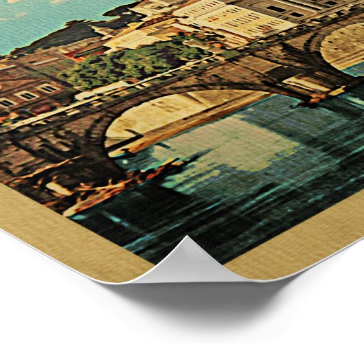 Rom Poster Vintage Travel Poster (Ecke)
