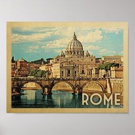 Rom Poster Vintage Travel Poster