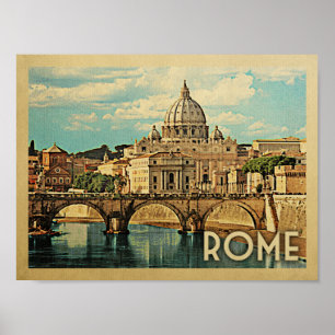 Rom Poster Vintage Travel Poster