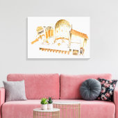 Rom. Private Bäder Leinwanddruck (Insitu (Wohnzimmer))