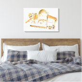 Rom. Private Bäder Leinwanddruck (Insitu (Schlafzimmer))