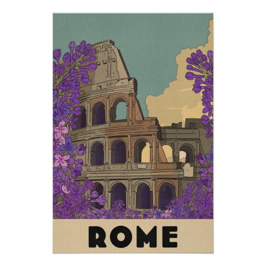 Rom Reisen Vintage Poster (Vorderseite)