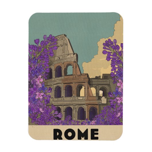 Rom Reisen Vintage Poster Magnet (Vertikal)