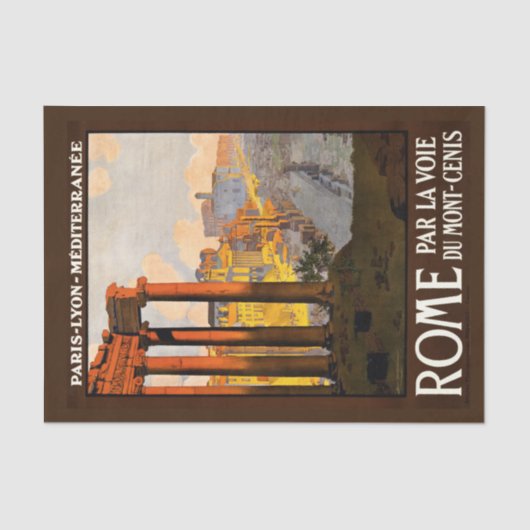 Rom Reiseplakat Entpackungspapier Seidenpapier (Vorderseite)