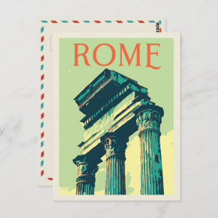 Rom, römische Ruinen, Italien Postkarte