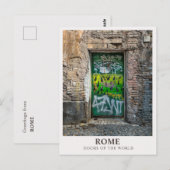 Rom, Römische Türen der Welt, Reise-Postkarten Postkarte (Vorne/Hinten)