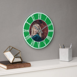 Rom, rot, grün, grün und grün, Foto rund Große Wanduhr