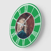 Rom, rot, grün, grün und grün, Foto rund Große Wanduhr (Winkel)