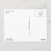 Rom (Ruinen des Forums) Postkarte (Rückseite)