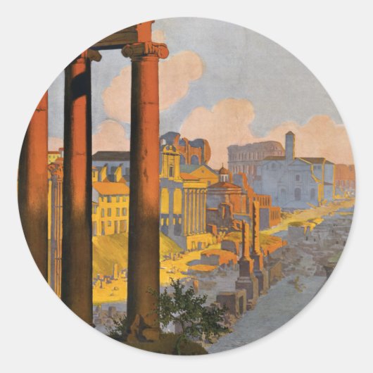 Rom Runder Aufkleber (Vorderseite)