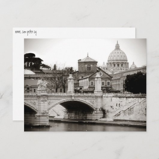 Rom, San Peter Platz Postkarte (Vorne/Hinten)