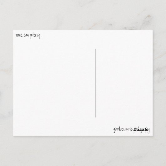 Rom, San Peter Platz Postkarte (Rückseite)