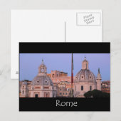 Rom-Skyline bei Dämmerung Postkarte (Vorne/Hinten)