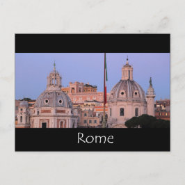Rom-Skyline bei Dämmerung Postkarte