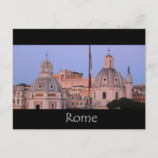 Rom-Skyline bei Dämmerung Postkarte