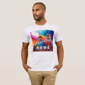 Rom Skyline Graffiti Art T-Shirt (Vorne ganz)