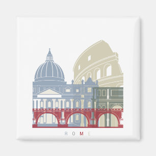 Rom-Skyline-Plakat Magnet