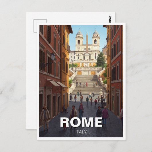 Rom Spanische Treppen Italien Reisen Postkarte (Vorne/Hinten)