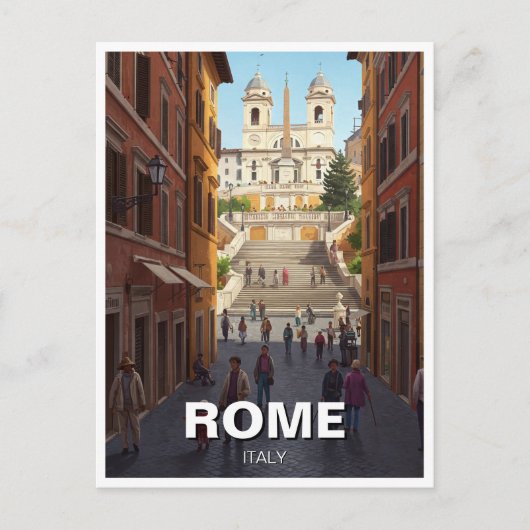 Rom Spanische Treppen Italien Reisen Postkarte (Vorderseite)