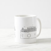 Rom Stylisierte Skyline-Kaffee-Tasse Kaffeetasse (VorderseiteRechts)