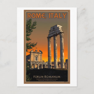 Rom - Tempelruinen im Forum Romanum Postkarte