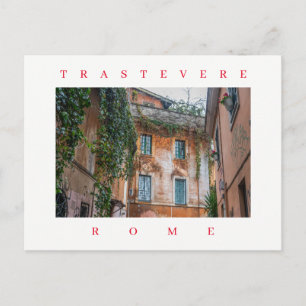 Rom Trastevere Gebäude auf Postkarte