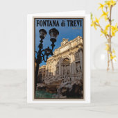 Rom - Trevi-Brunnen Karte (Gelbe Blume)