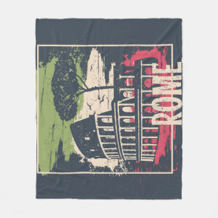 Rom Typografie: Eiffelturmposter. Fleecedecke